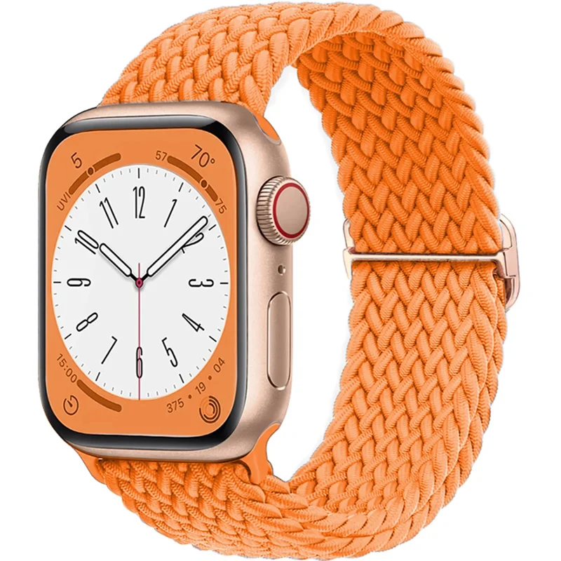 Elastische Gevlochten Smartwatch Bandje Nylon 38mm-49mm Verstelbaar Ademend Sportband voor Apple Watch | Sansoti