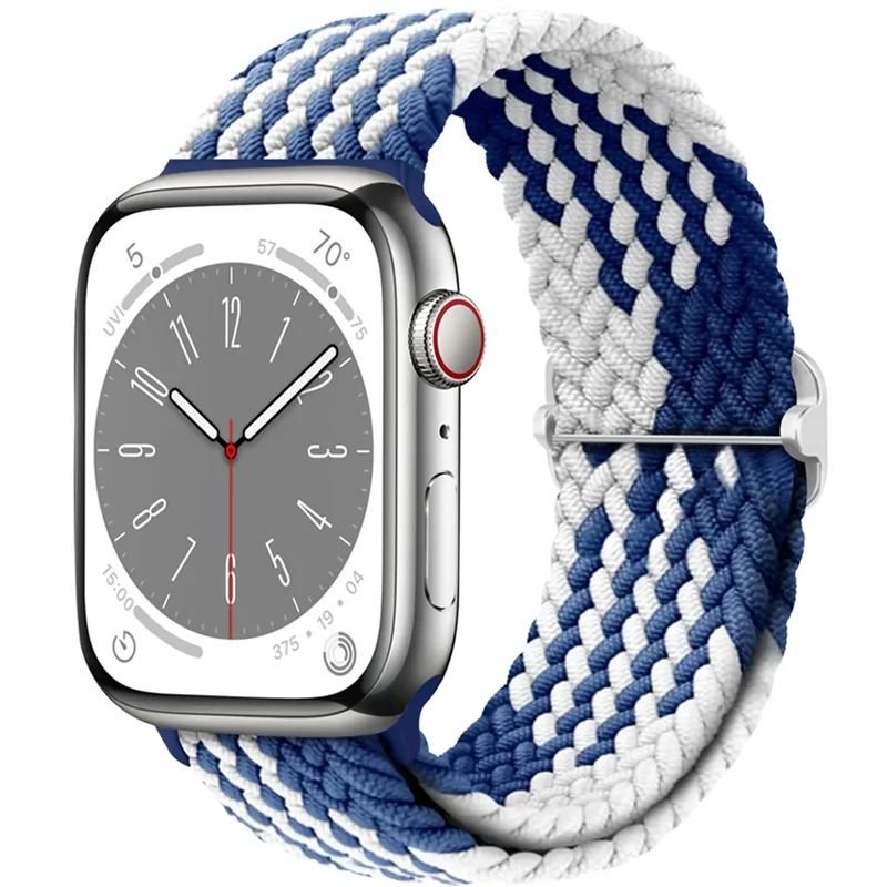 Elastische Gevlochten Smartwatch Bandje Nylon 38mm-49mm Verstelbaar Ademend Sportband voor Apple Watch | Sansoti