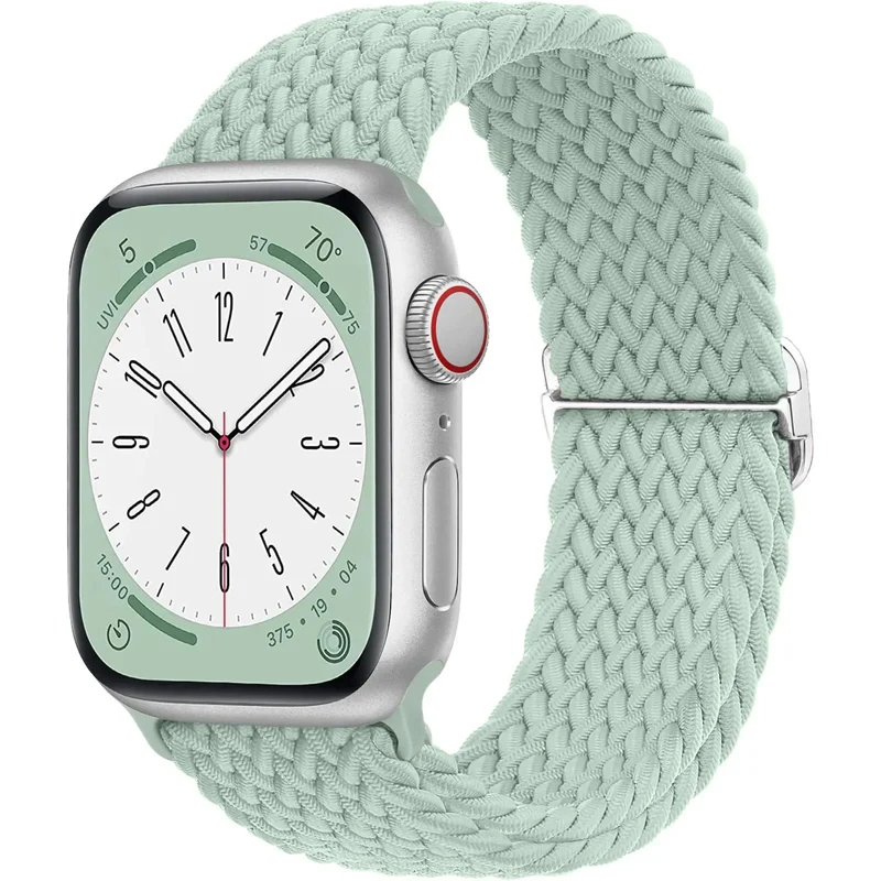 Elastische Gevlochten Smartwatch Bandje Nylon 38mm-49mm Verstelbaar Ademend Sportband voor Apple Watch | Sansoti