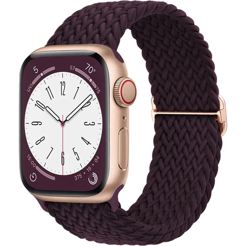 Elastische Gevlochten Smartwatch Bandje Nylon 38mm-49mm Verstelbaar Ademend Sportband voor Apple Watch | Sansoti