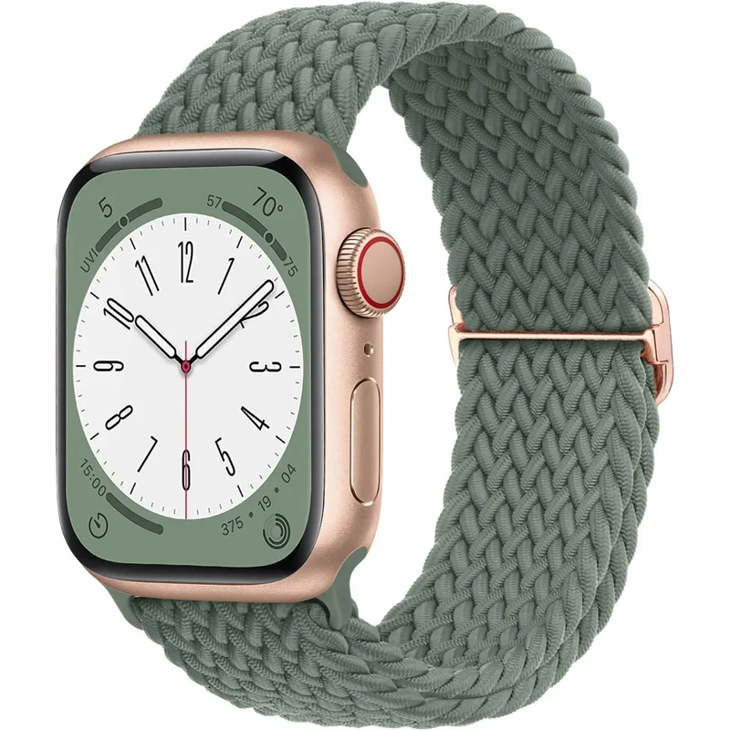 Elastische Gevlochten Smartwatch Bandje Nylon 38mm-49mm Verstelbaar Ademend Sportband voor Apple Watch | Sansoti