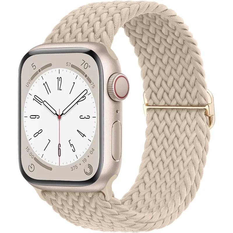 Elastische Gevlochten Smartwatch Bandje Nylon 38mm-49mm Verstelbaar Ademend Sportband voor Apple Watch | Sansoti