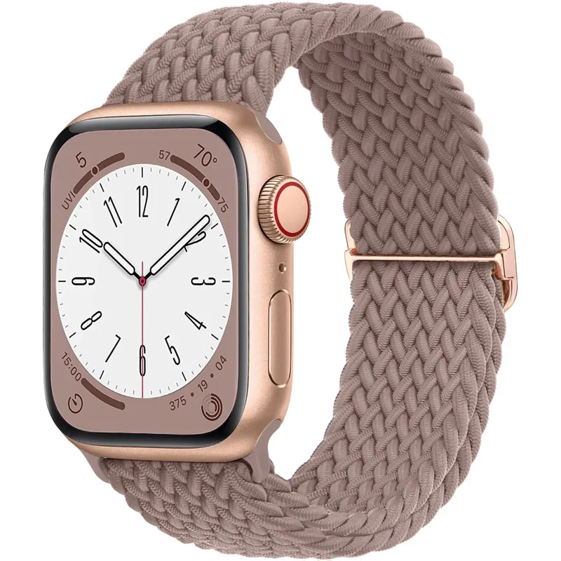 Elastische Gevlochten Smartwatch Bandje Nylon 38mm-49mm Verstelbaar Ademend Sportband voor Apple Watch | Sansoti