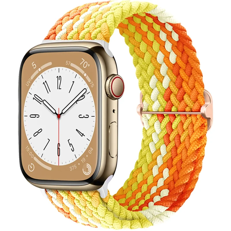 Elastische Gevlochten Smartwatch Bandje Nylon 38mm-49mm Verstelbaar Ademend Sportband voor Apple Watch | Sansoti