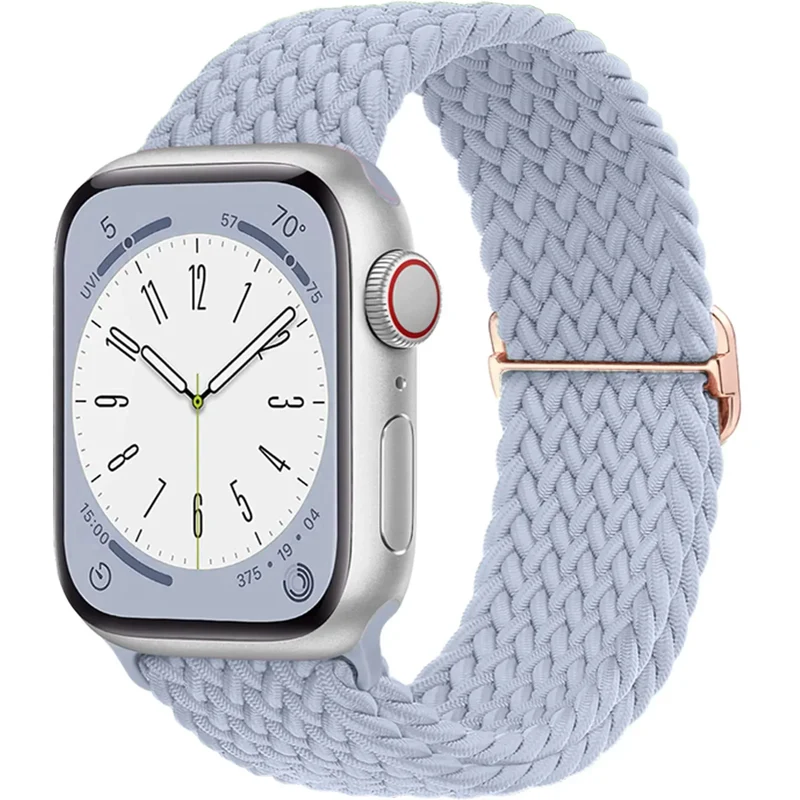 Elastische Gevlochten Smartwatch Bandje Nylon 38mm-49mm Verstelbaar Ademend Sportband voor Apple Watch | Sansoti