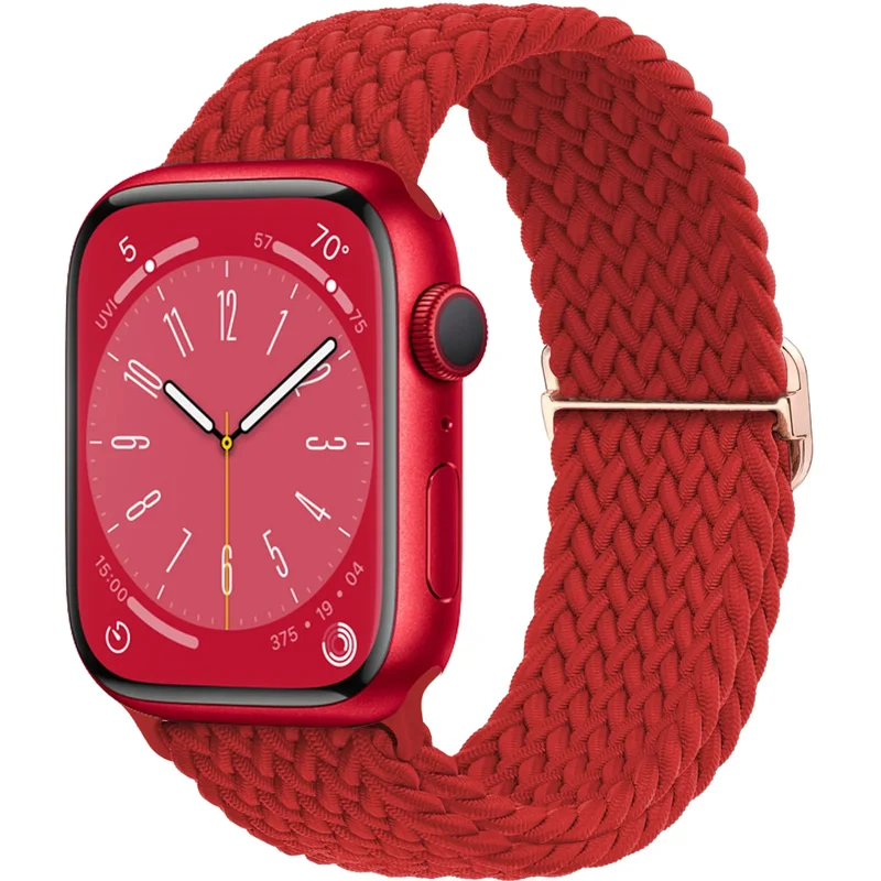 Elastische Gevlochten Smartwatch Bandje Nylon 38mm-49mm Verstelbaar Ademend Sportband voor Apple Watch | Sansoti