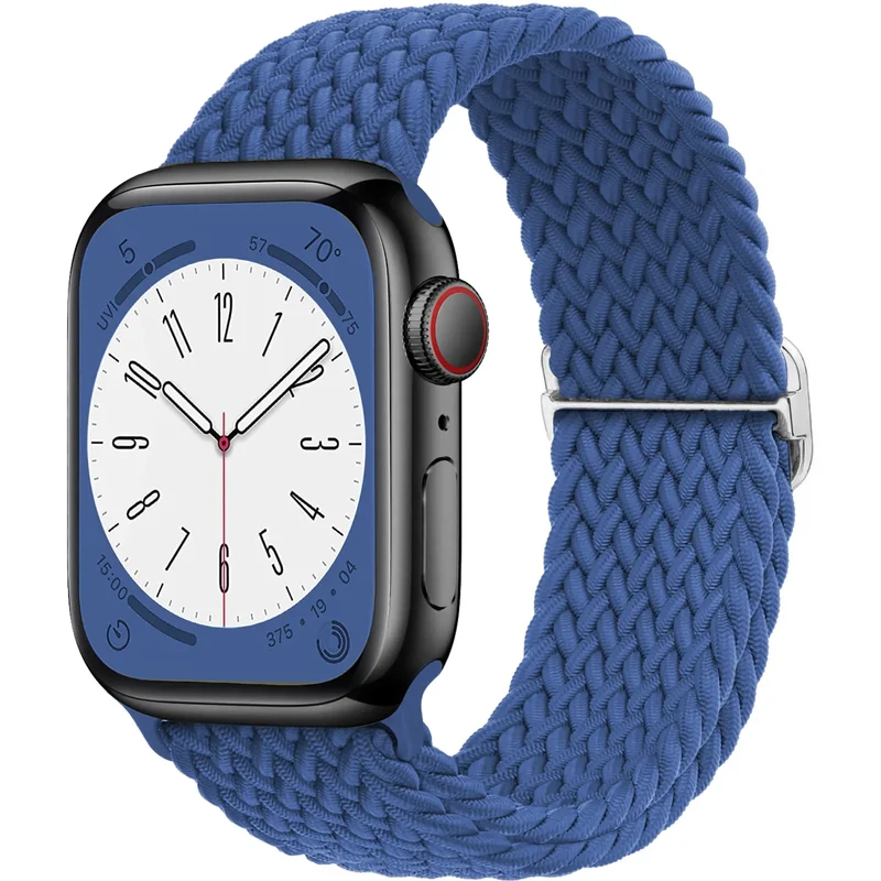 Elastische Gevlochten Smartwatch Bandje Nylon 38mm-49mm Verstelbaar Ademend Sportband voor Apple Watch | Sansoti