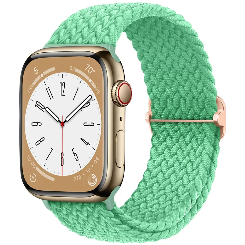 Elastische Gevlochten Smartwatch Bandje Nylon 38mm-49mm Verstelbaar Ademend Sportband voor Apple Watch | Sansoti