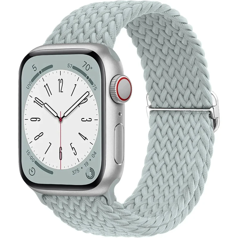 Elastische Gevlochten Smartwatch Bandje Nylon 38mm-49mm Verstelbaar Ademend Sportband voor Apple Watch | Sansoti