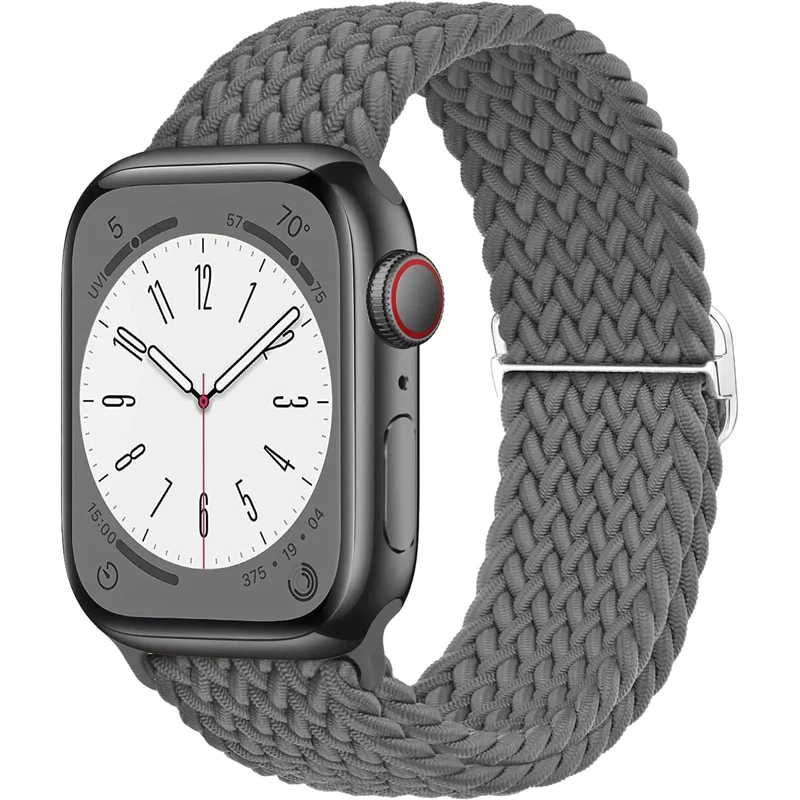 Elastische Gevlochten Smartwatch Bandje Nylon 38mm-49mm Verstelbaar Ademend Sportband voor Apple Watch | Sansoti