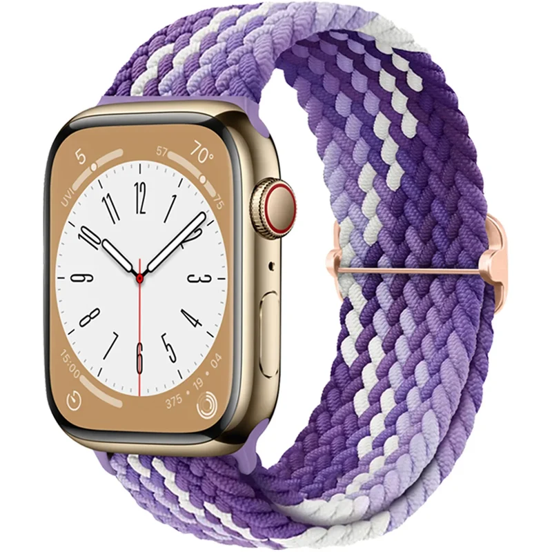 Elastische Gevlochten Smartwatch Bandje Nylon 38mm-49mm Verstelbaar Ademend Sportband voor Apple Watch | Sansoti