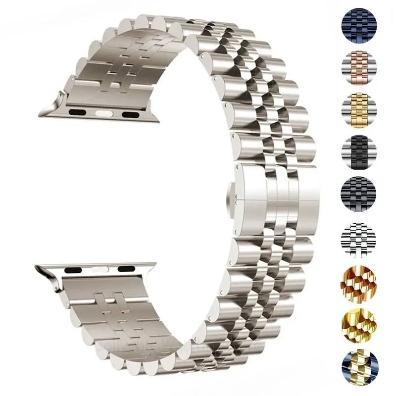 Roestvrijstalen Smartwatch Bandje Verstelbaar Metalen Polsband Universeel Elegant Design Horlogeband | Sansoti