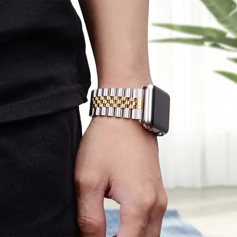 Roestvrijstalen Smartwatch Bandje Verstelbaar Metalen Polsband Universeel Elegant Design Horlogeband | Sansoti