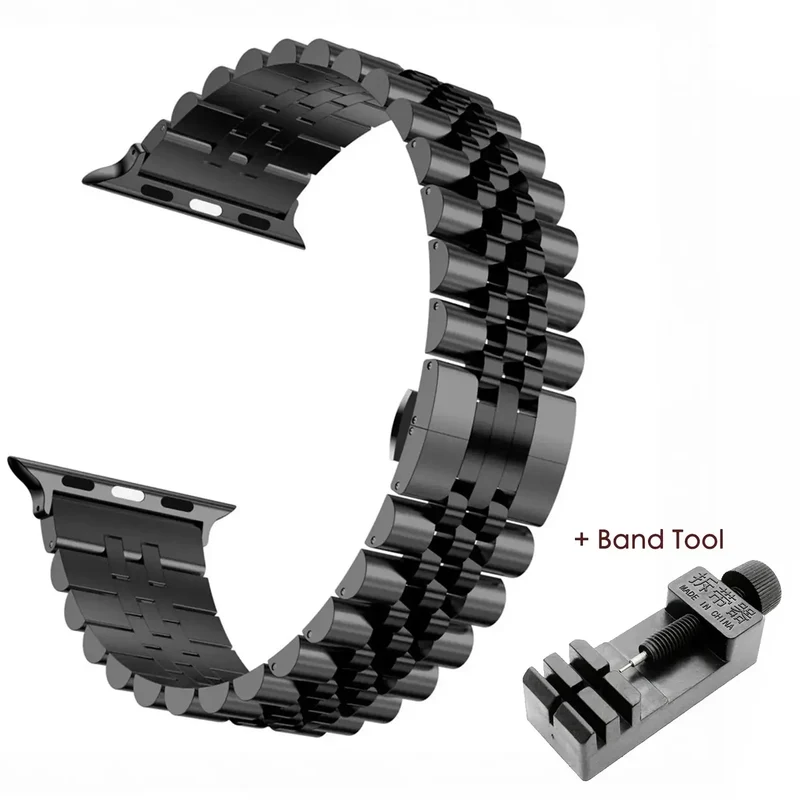 Roestvrijstalen Smartwatch Bandje Verstelbaar Metalen Polsband Universeel Elegant Design Horlogeband | Sansoti