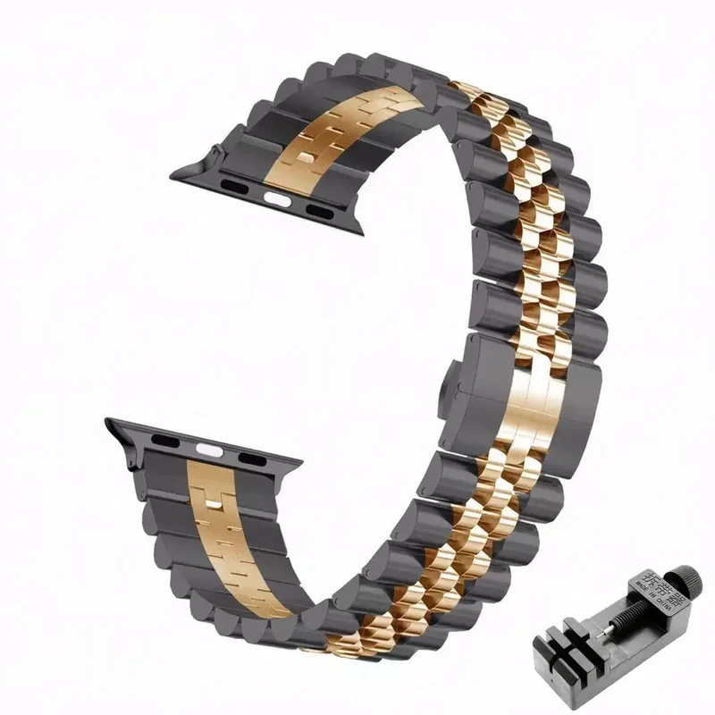 Roestvrijstalen Smartwatch Bandje Verstelbaar Metalen Polsband Universeel Elegant Design Horlogeband | Sansoti