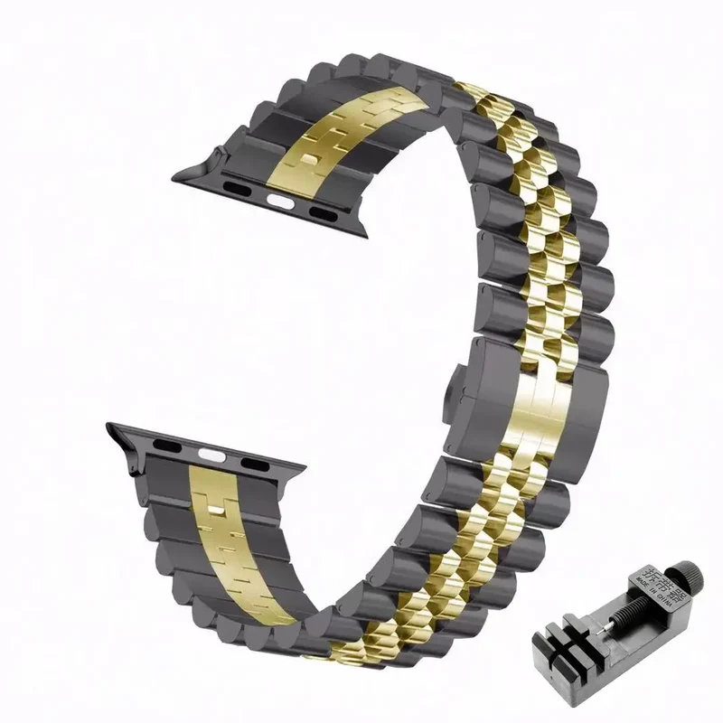 Roestvrijstalen Smartwatch Bandje Verstelbaar Metalen Polsband Universeel Elegant Design Horlogeband | Sansoti
