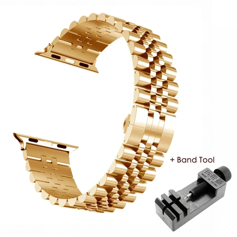 Roestvrijstalen Smartwatch Bandje Verstelbaar Metalen Polsband Universeel Elegant Design Horlogeband | Sansoti