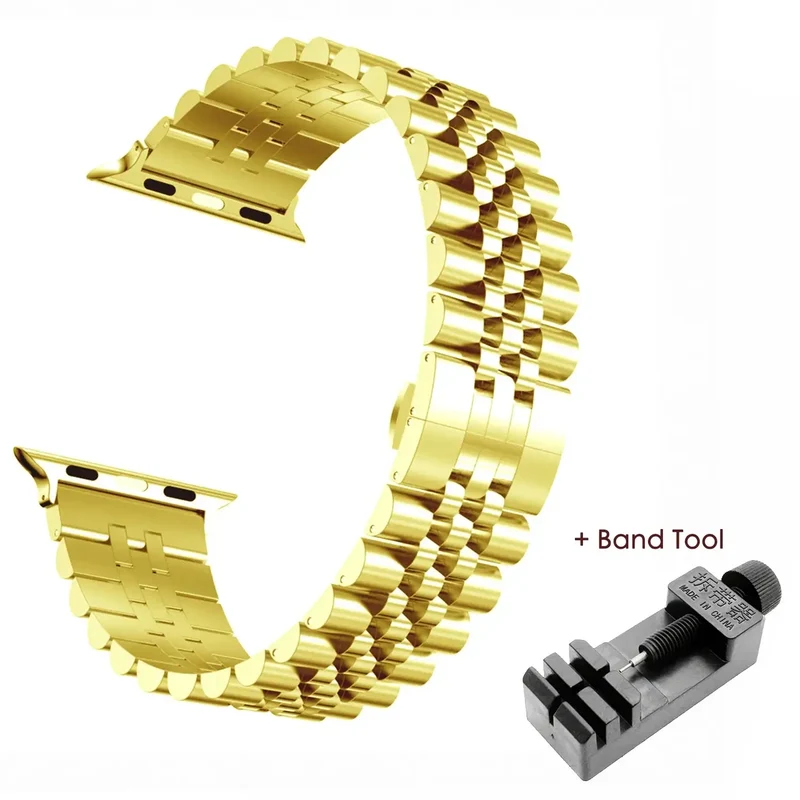 Roestvrijstalen Smartwatch Bandje Verstelbaar Metalen Polsband Universeel Elegant Design Horlogeband | Sansoti