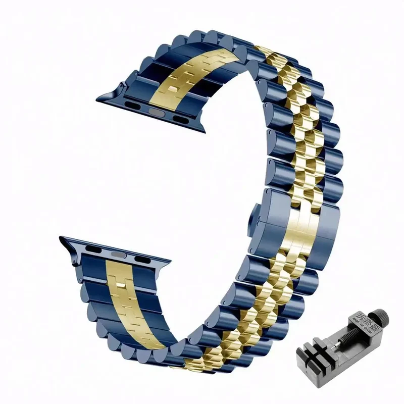 Roestvrijstalen Smartwatch Bandje Verstelbaar Metalen Polsband Universeel Elegant Design Horlogeband | Sansoti