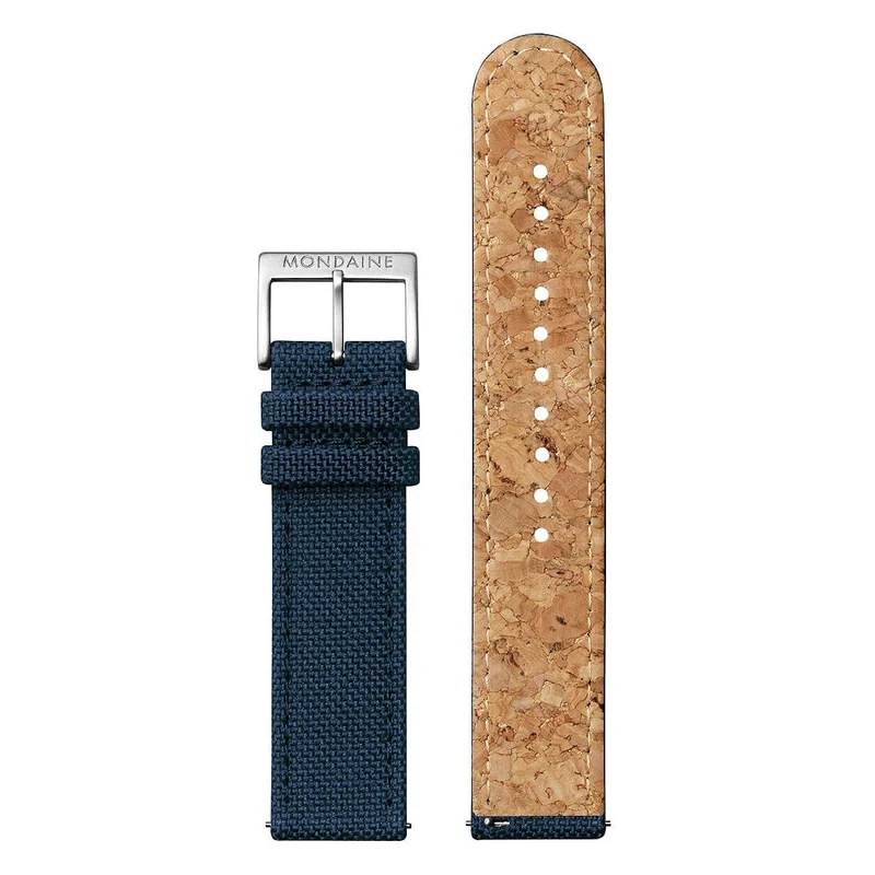 Mondaine Classic A660.30360.40SBD Herrenuhr Tiefseeblau • Schweizer Quarzwerk • Recyceltes Textilarmband