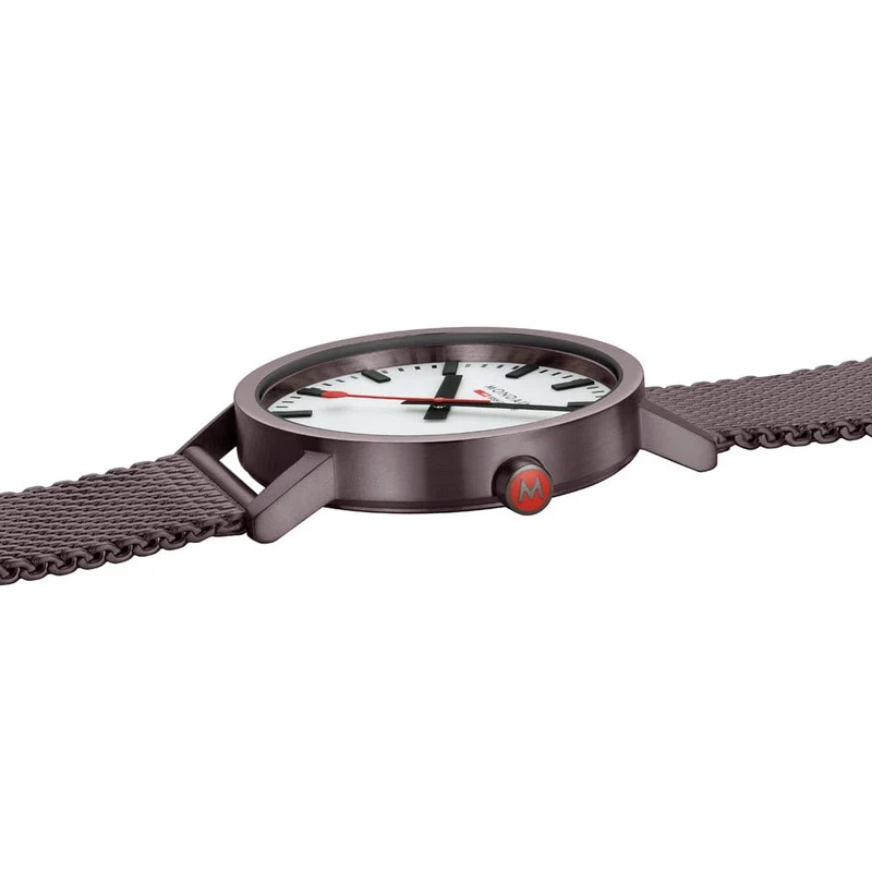 Mondaine Classic A660.30360.1BSBZ Herrenuhr Braun • Mineralglas mit BackLight • Swiss Made