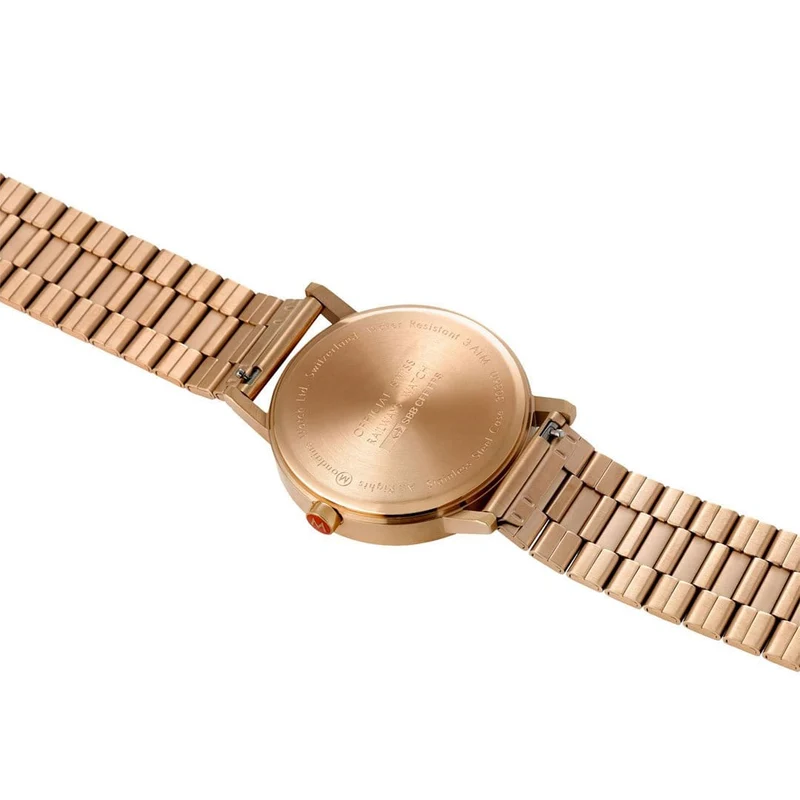 Mondaine Classic A660.30360.16SBR Herrenuhr Schwarz/Roségold • Schnellwechselsystem • Swiss Made
