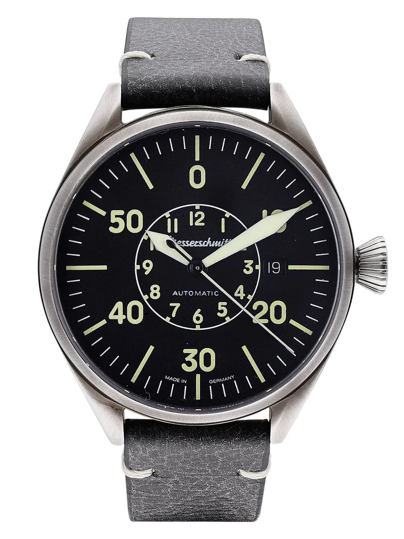 Messerschmitt Flieger Cockpit ME-7H148 Herren Armbanduhr Schwarz • Saphirglas • Automatikwerk Sellita SW 200