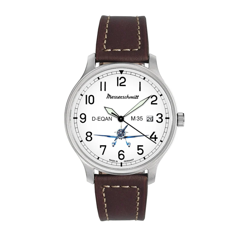 Messerschmitt M-35Q-SL Herren Armbanduhr • Schweizer Ronda Quarzwerk • Leuchtzeiger