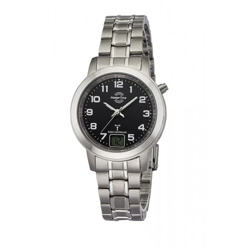 Master Time MTLT-10758-22M Titan Basic II Damenuhr Silber • Funkuhrwerk • Leuchtzeiger