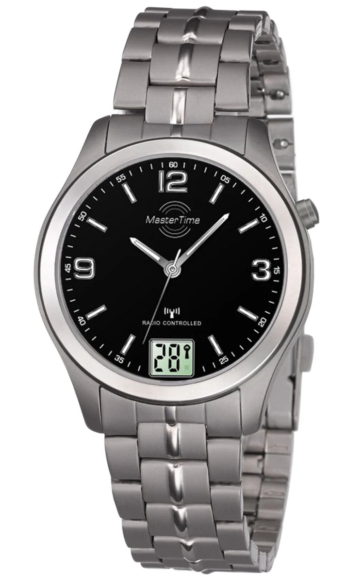 Master Time Expert MTLT-10350-22M Damen Armbanduhr • Titan-Funkuhr • Analog-Digital