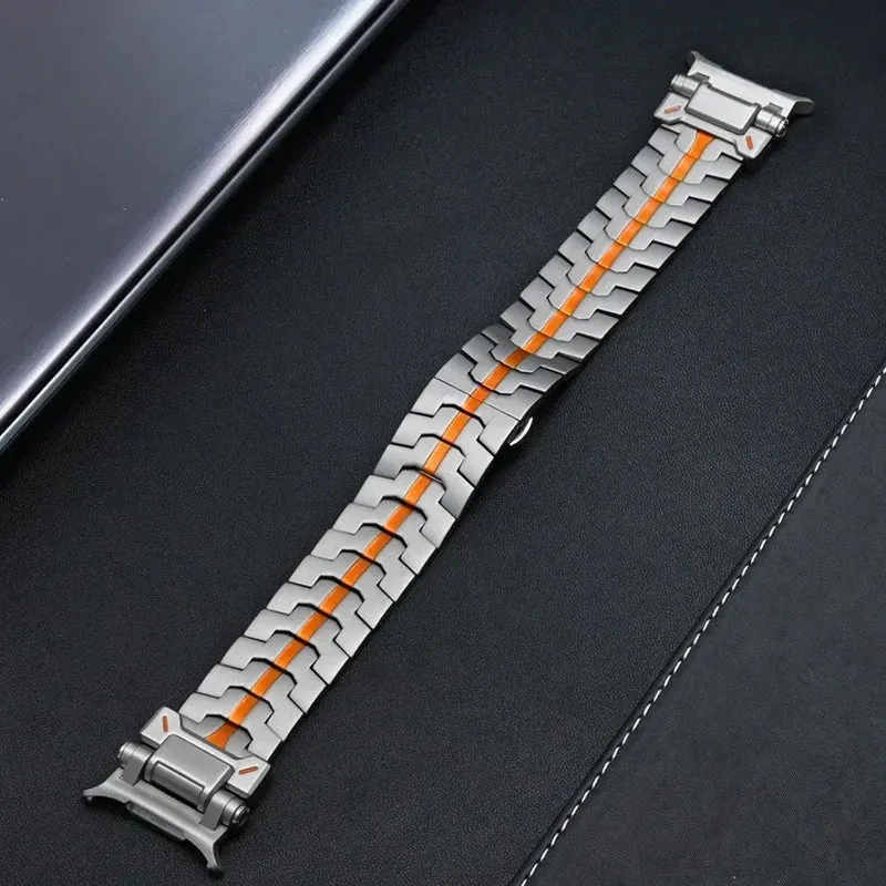 RVS Smartwatch Schakelband Gepolijst 40mm 44mm 46mm Verstelbaar Metalen Horlogebandje Premium Kwaliteit | Sansoti