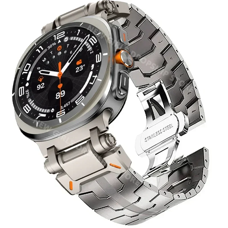 RVS Smartwatch Schakelband Gepolijst 40mm 44mm 46mm Verstelbaar Metalen Horlogebandje Premium Kwaliteit | Sansoti