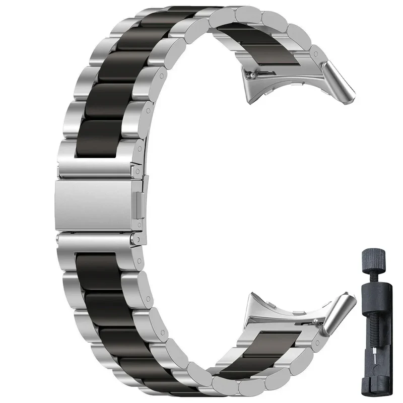 Smartwatch Armband Roestvrij Staal met Verstelbare Schakels voor 41mm en 45mm Horloges Elegante Stijl | Sansoti