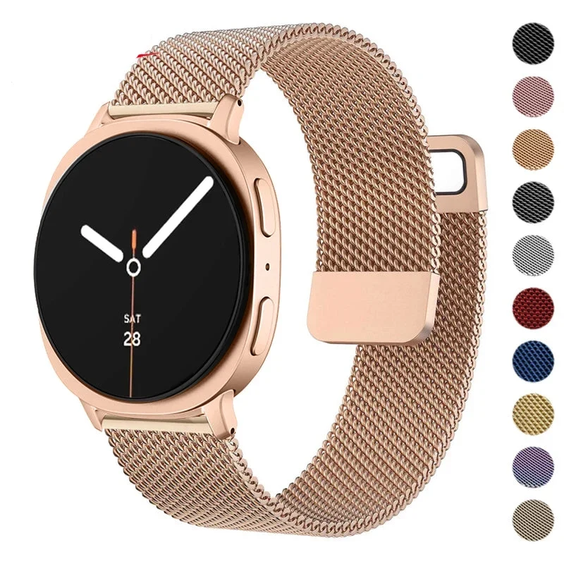 Milanese Mesh Horlogeband Magnetisch Roestvrij Staal Smartwatch Verstelbaar Ademend Polsband Universeel | Sansoti