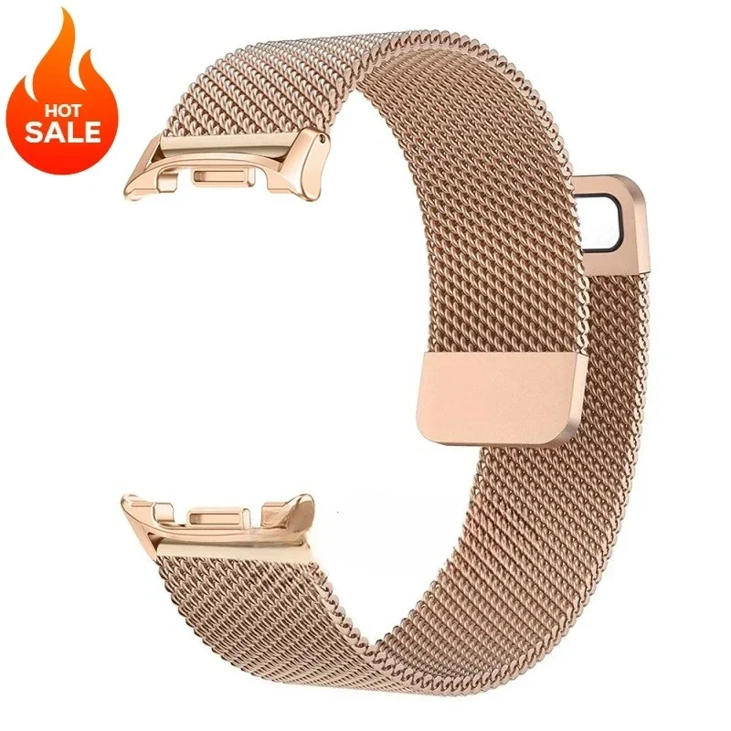 Milanese Mesh Horlogeband Magnetisch Roestvrij Staal Smartwatch Verstelbaar Ademend Polsband Universeel | Sansoti