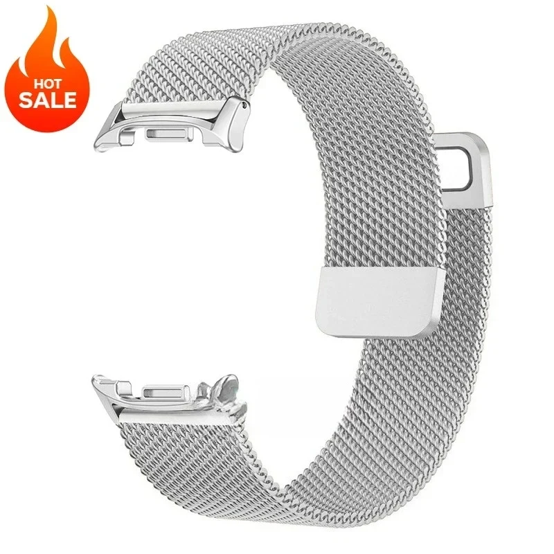 Milanese Mesh Horlogeband Magnetisch Roestvrij Staal Smartwatch Verstelbaar Ademend Polsband Universeel | Sansoti