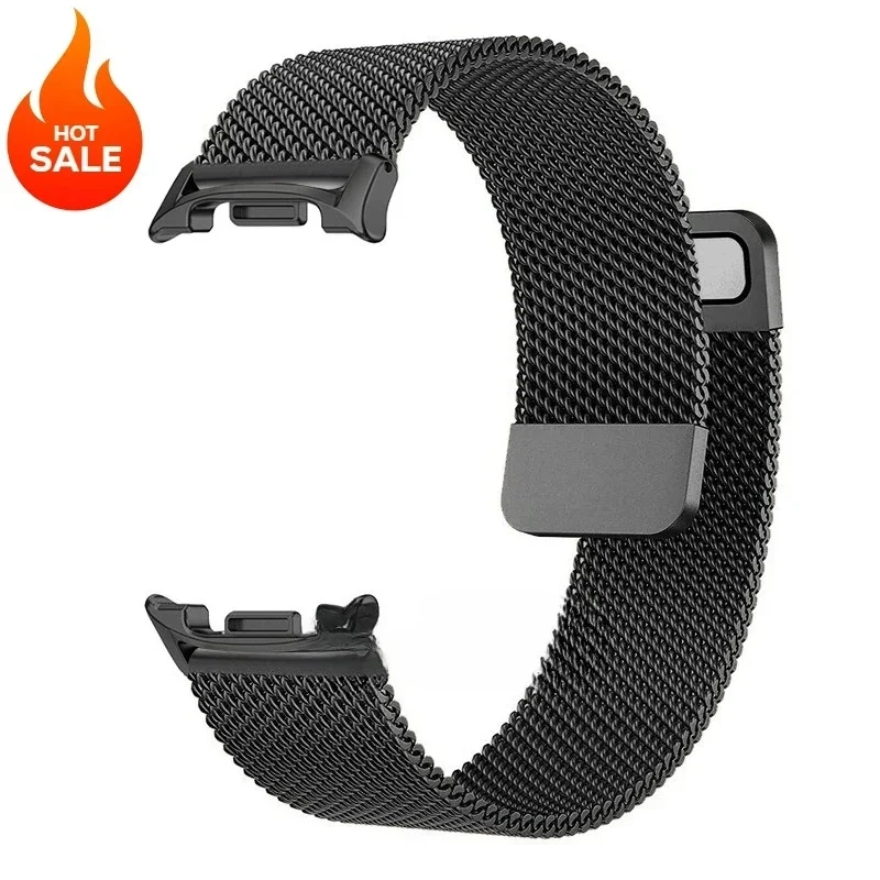 Milanese Mesh Horlogeband Magnetisch Roestvrij Staal Smartwatch Verstelbaar Ademend Polsband Universeel | Sansoti