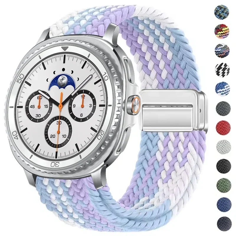 Gevlochten Nylon Smartwatch Bandje Ademend Verstelbaar met Metalen Sluiting voor Galaxy Horloge Polsband | Sansoti