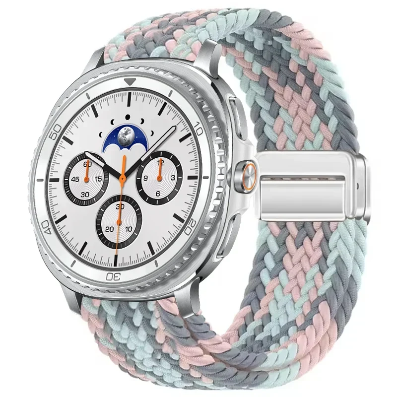 Gevlochten Nylon Smartwatch Bandje Ademend Verstelbaar met Metalen Sluiting voor Galaxy Horloge Polsband | Sansoti