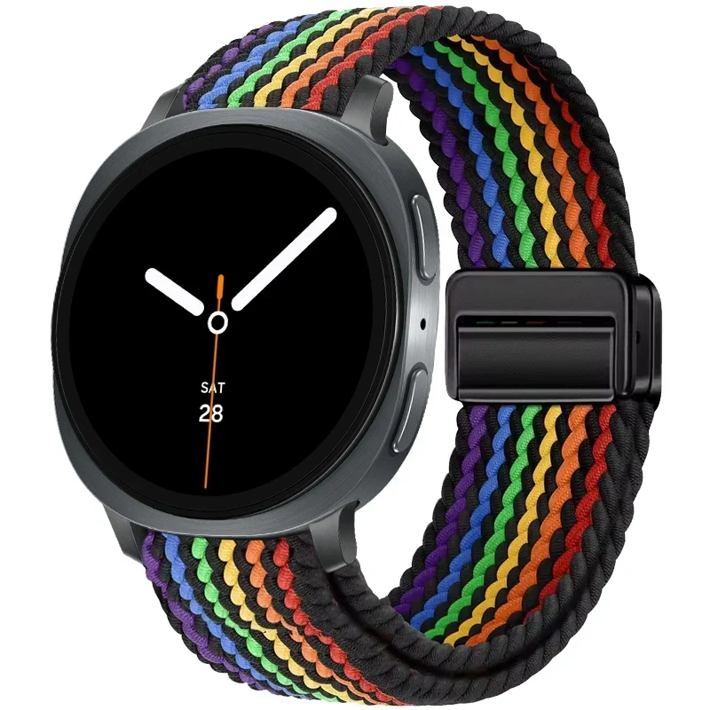Gevlochten Nylon Smartwatch Bandje Ademend Verstelbaar met Metalen Sluiting voor Galaxy Horloge Polsband | Sansoti
