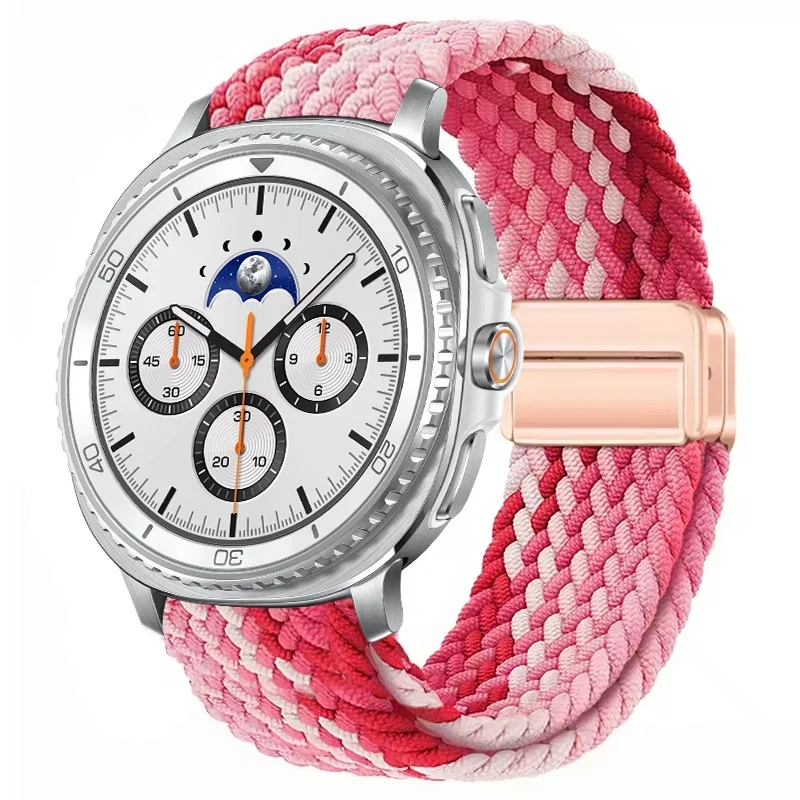 Gevlochten Nylon Smartwatch Bandje Ademend Verstelbaar met Metalen Sluiting voor Galaxy Horloge Polsband | Sansoti