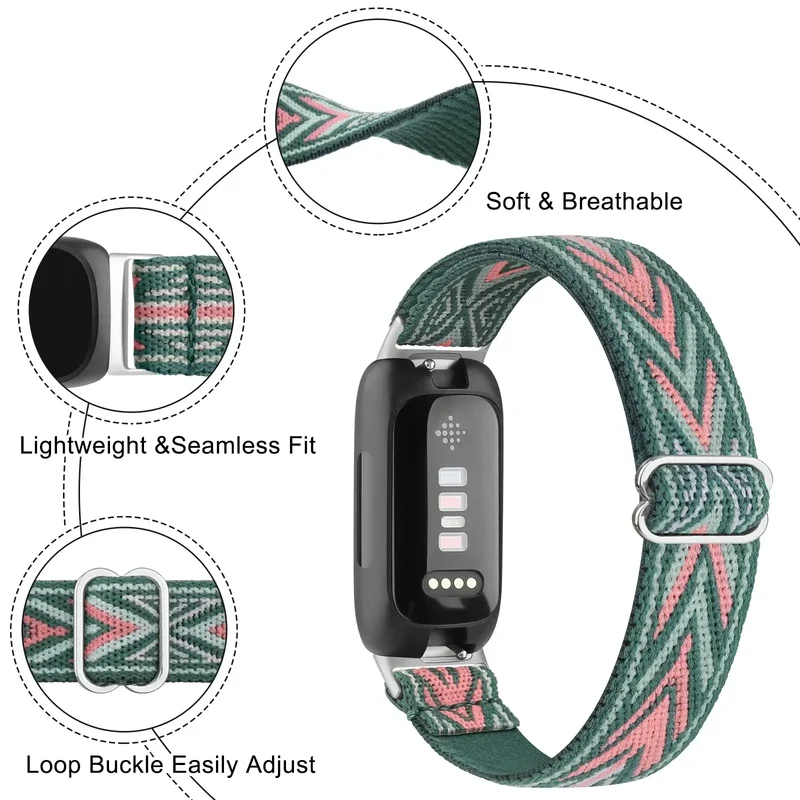 Ademende Nylon Horlogeband voor Smartwatch Sport Fitness Activiteiten Comfortabele Polsband Verstelbaar | Sansoti