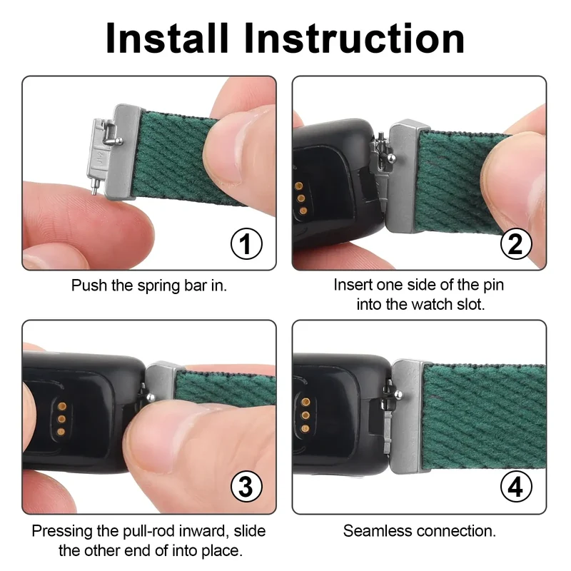 Ademende Nylon Horlogeband voor Smartwatch Sport Fitness Activiteiten Comfortabele Polsband Verstelbaar | Sansoti