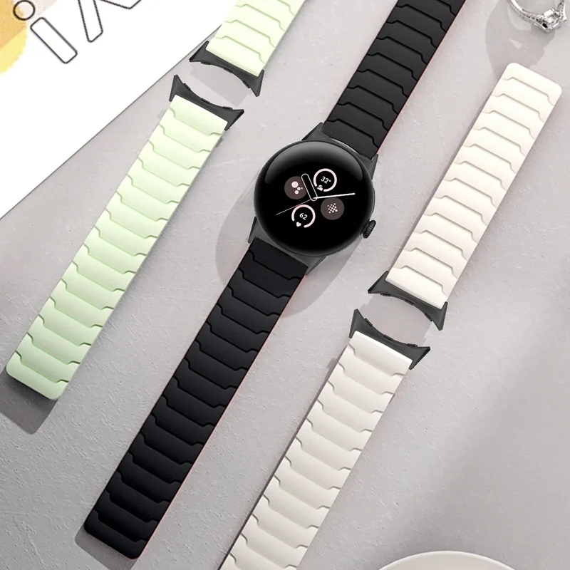 Siliconen Smartwatch Bandje Magnetische Sluiting 41mm 45mm Verstelbaar Sportarmband Polsband Horlogeband | Sansoti