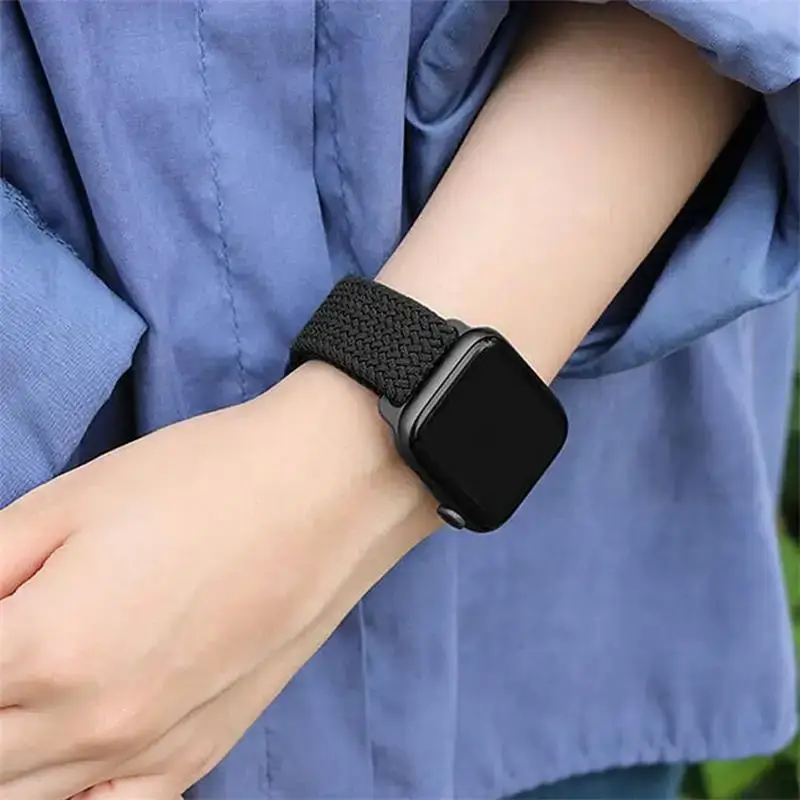 Nylon Horlogebandje met Klittenband Sluiting Ademend Verstelbaar Sportbandje voor Smartwatch Polsband | Sansoti