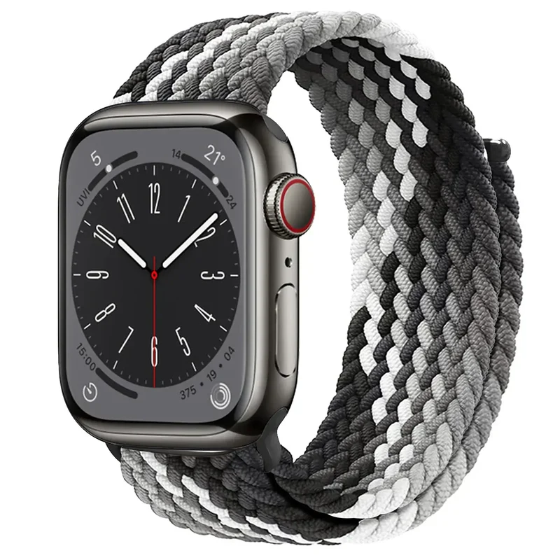Nylon Horlogebandje met Klittenband Sluiting Ademend Verstelbaar Sportbandje voor Smartwatch Polsband | Sansoti