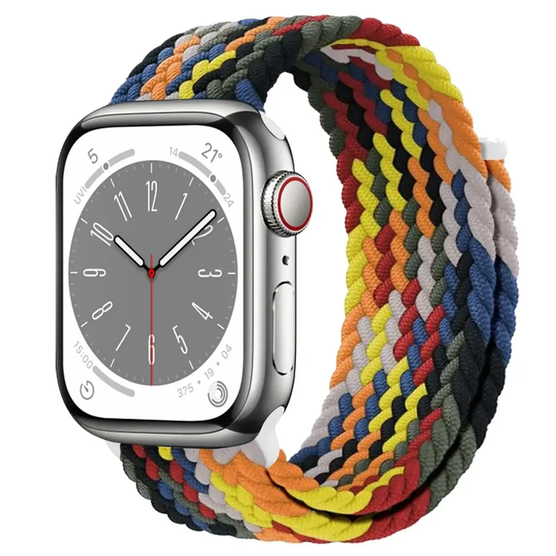 Nylon Horlogebandje met Klittenband Sluiting Ademend Verstelbaar Sportbandje voor Smartwatch Polsband | Sansoti