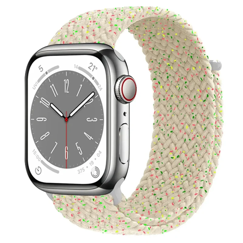 Nylon Horlogebandje met Klittenband Sluiting Ademend Verstelbaar Sportbandje voor Smartwatch Polsband | Sansoti