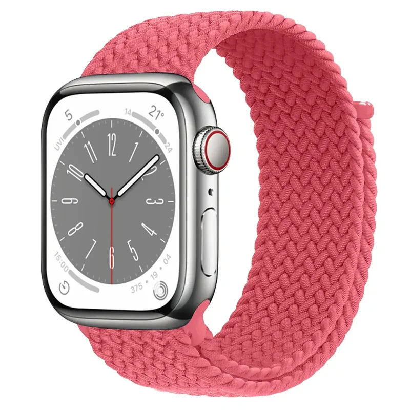 Nylon Horlogebandje met Klittenband Sluiting Ademend Verstelbaar Sportbandje voor Smartwatch Polsband | Sansoti