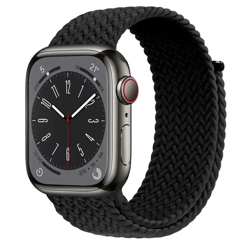 Nylon Horlogebandje met Klittenband Sluiting Ademend Verstelbaar Sportbandje voor Smartwatch Polsband | Sansoti